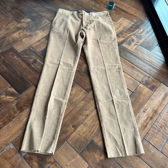 Kent & Curwen made in Bulgaria 100% cotton size 38/36 BRIGGS unhemmed corduroy
